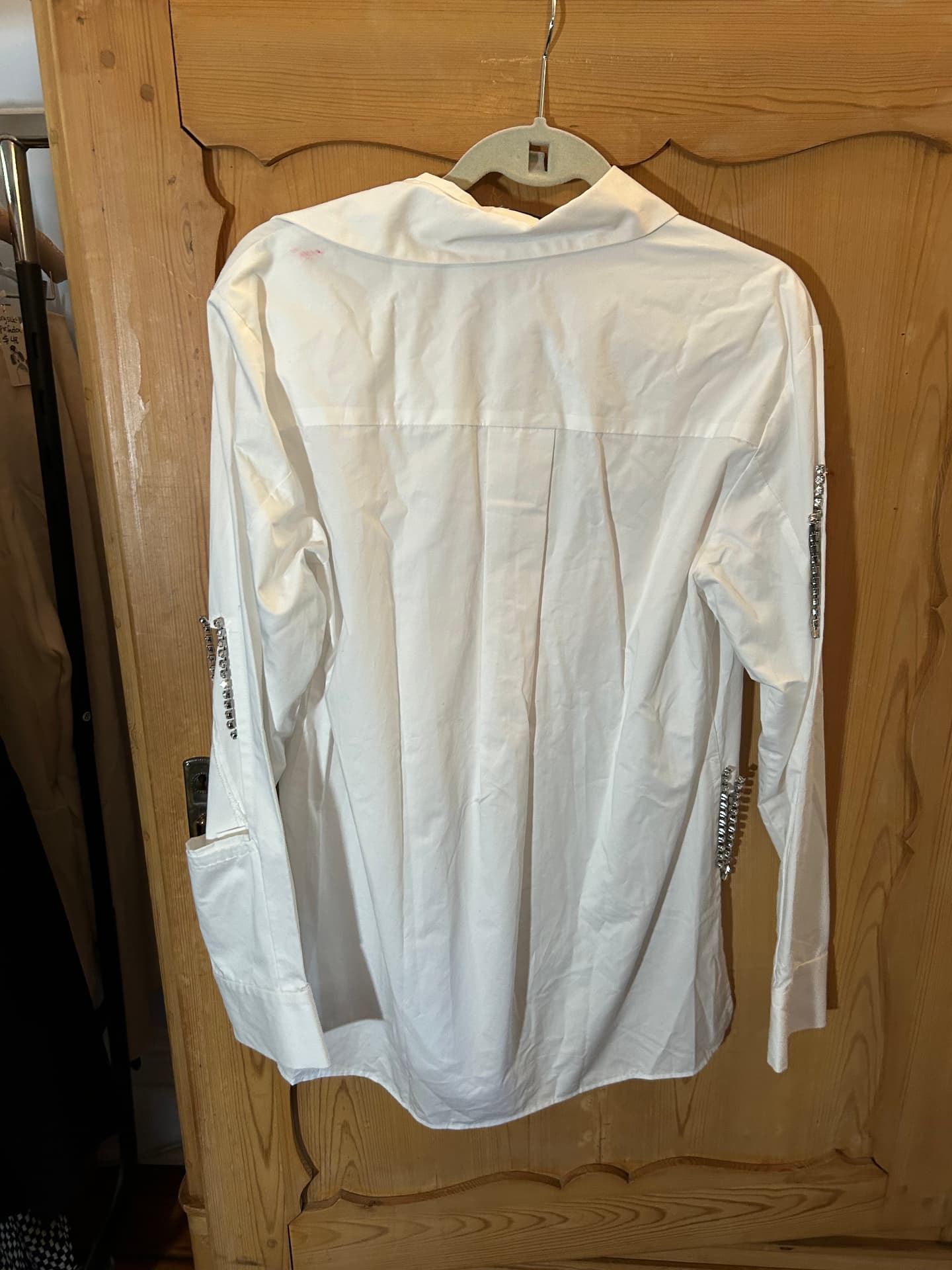 Christopher Kane White Blouse with Sequined Fringe