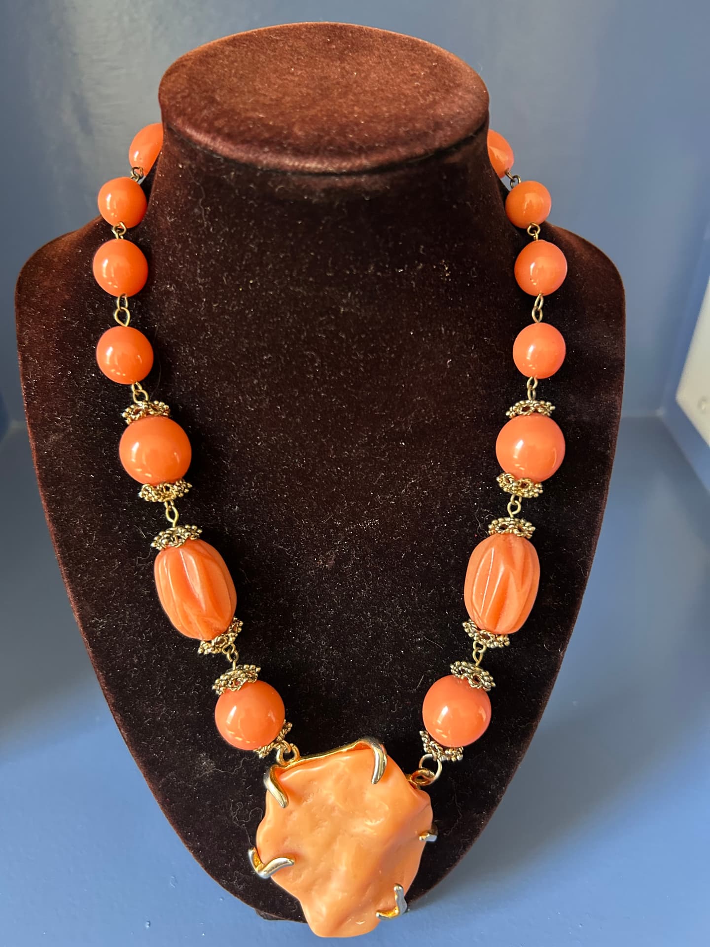 Crazy Faux Coral Necklace