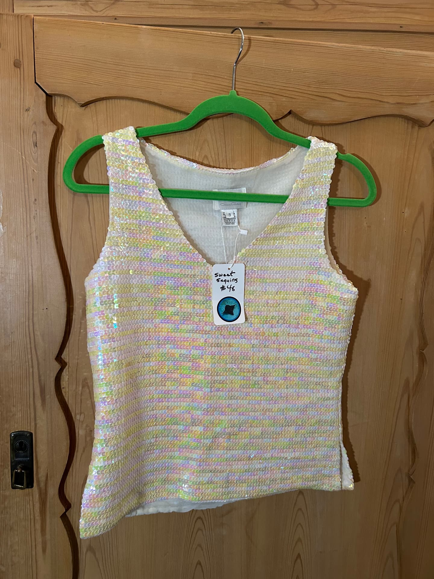 Oscar de la Renta Sequined Top