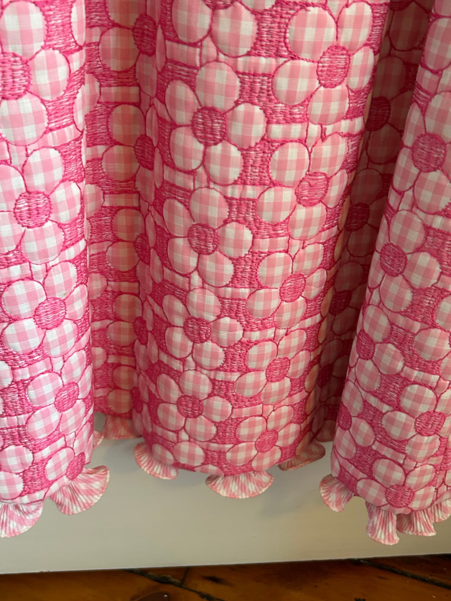 Pink Gingham Maxi Dress