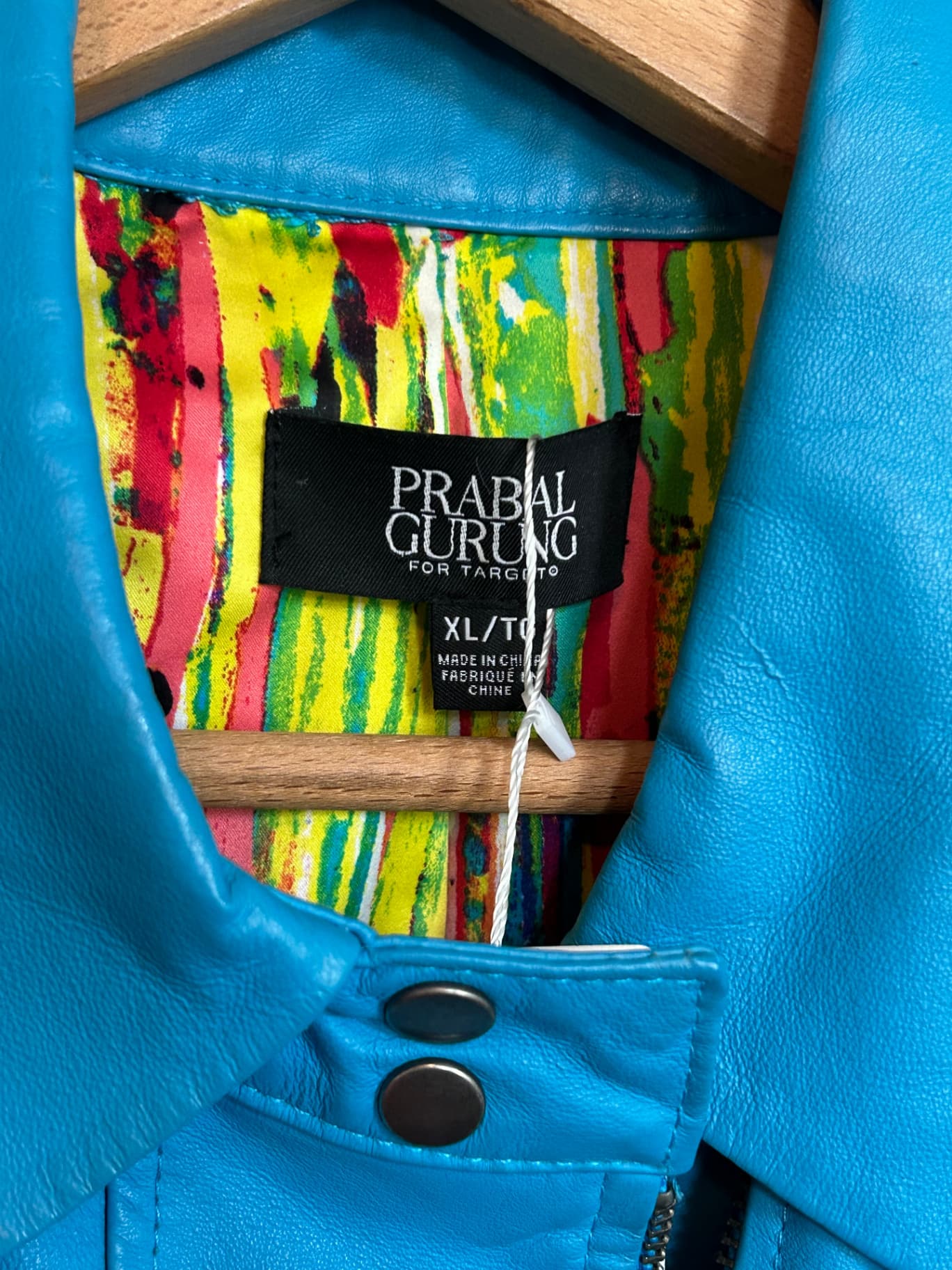 Prabal Gurung for Target Turquoise Leather Jacket