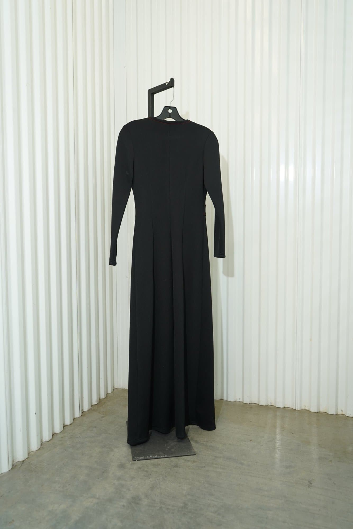 2000s-2010s PiaoYa Long Black Belted Coat Dress