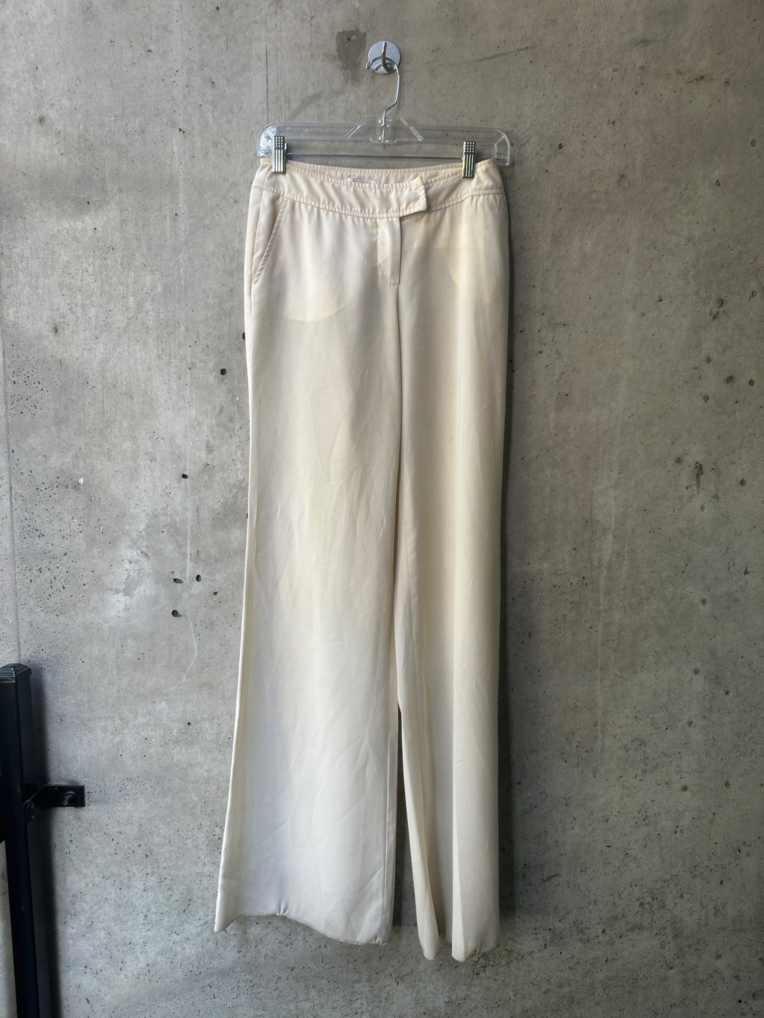 1990s Gianfranco Ferre Jeans Wide Leg Cream Trousers