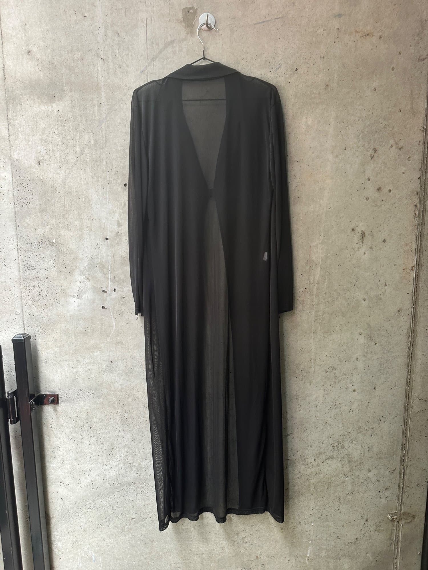 2000s-2010s DREAM PARIS Sheer Black Long Duster Cardigan