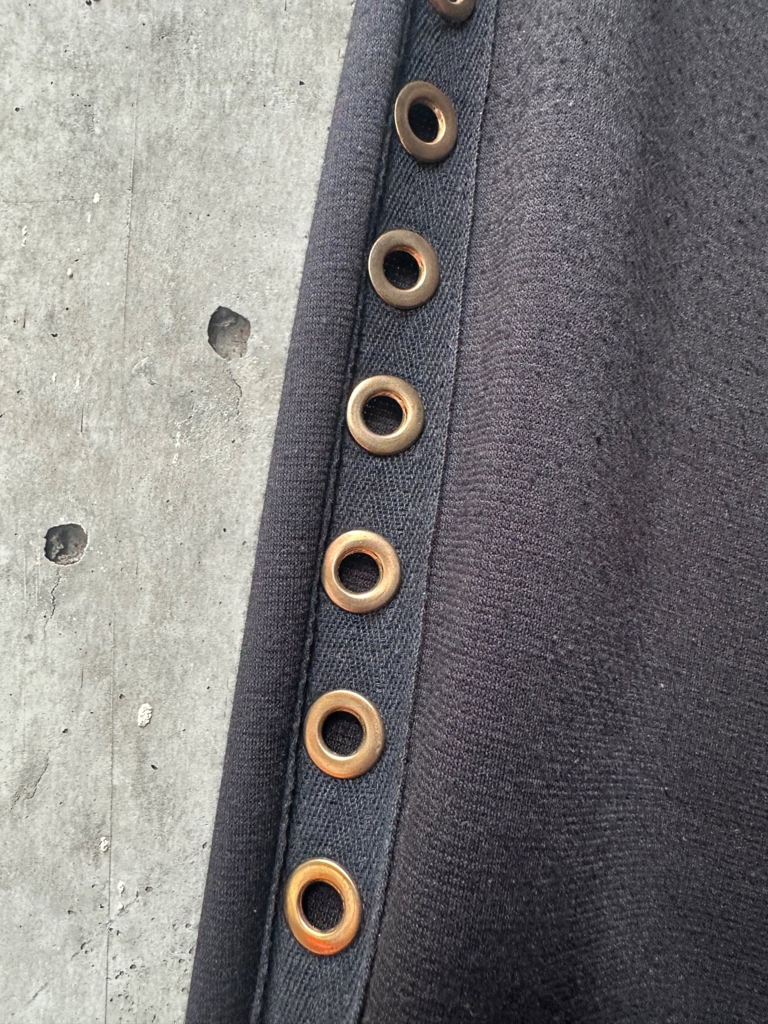 Black Leggings with Grommet Detail