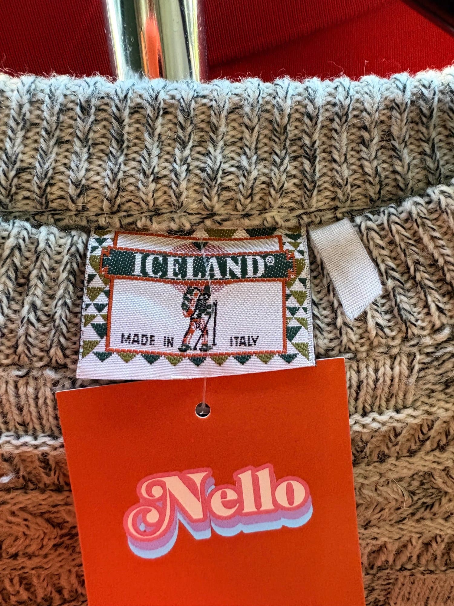 iceland 1990s grey italian 3d knit sweater