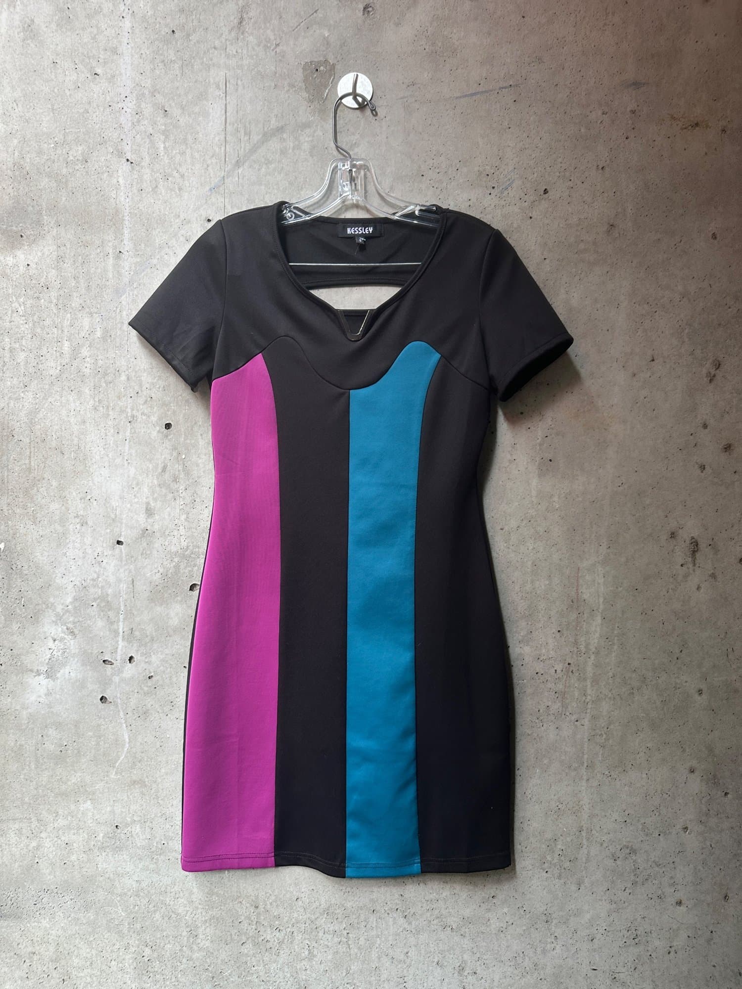 2010s Kessley Colorblock Bodycon Mini Dress