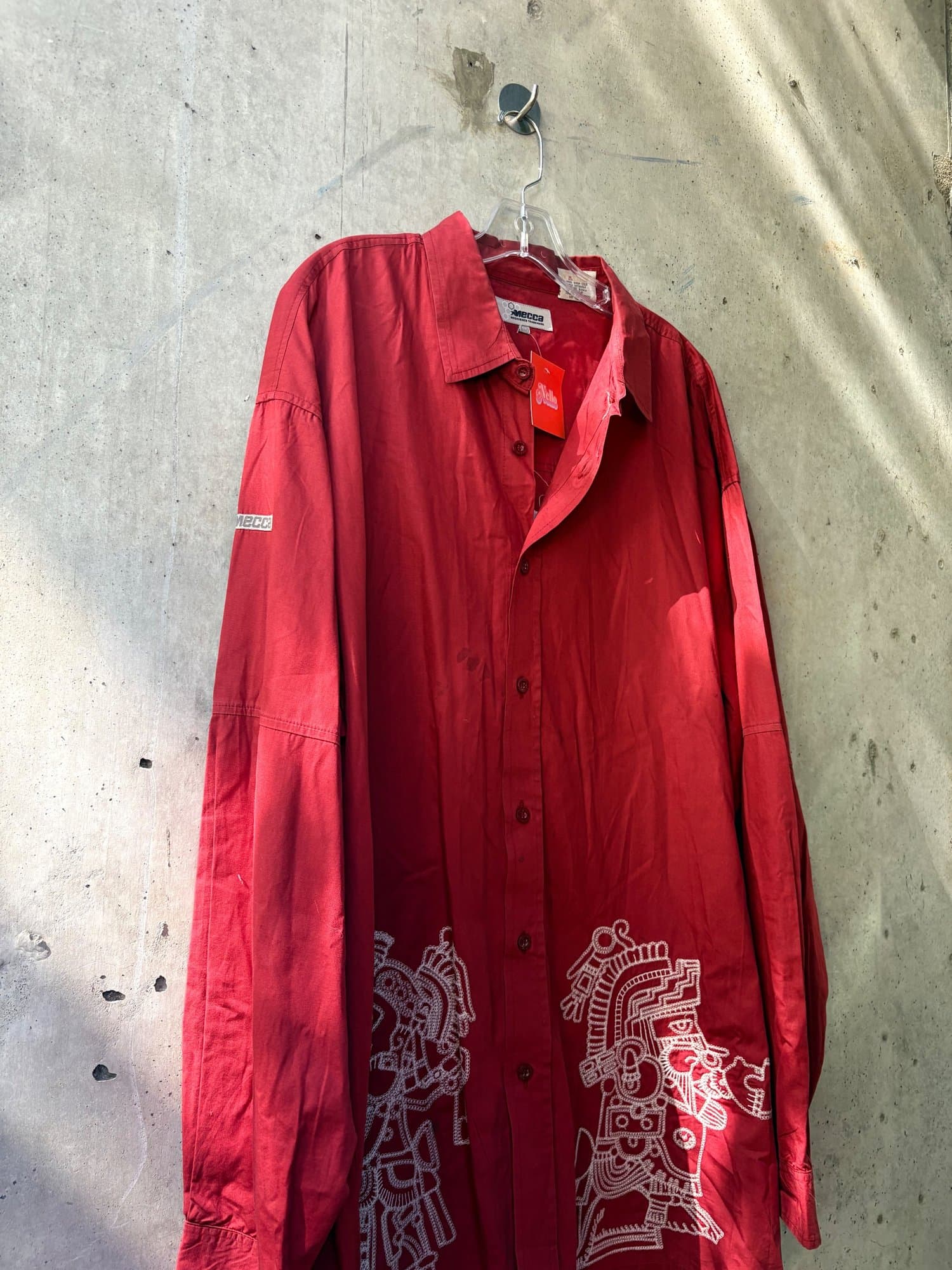 1990s Mecca Embroidered Button UP