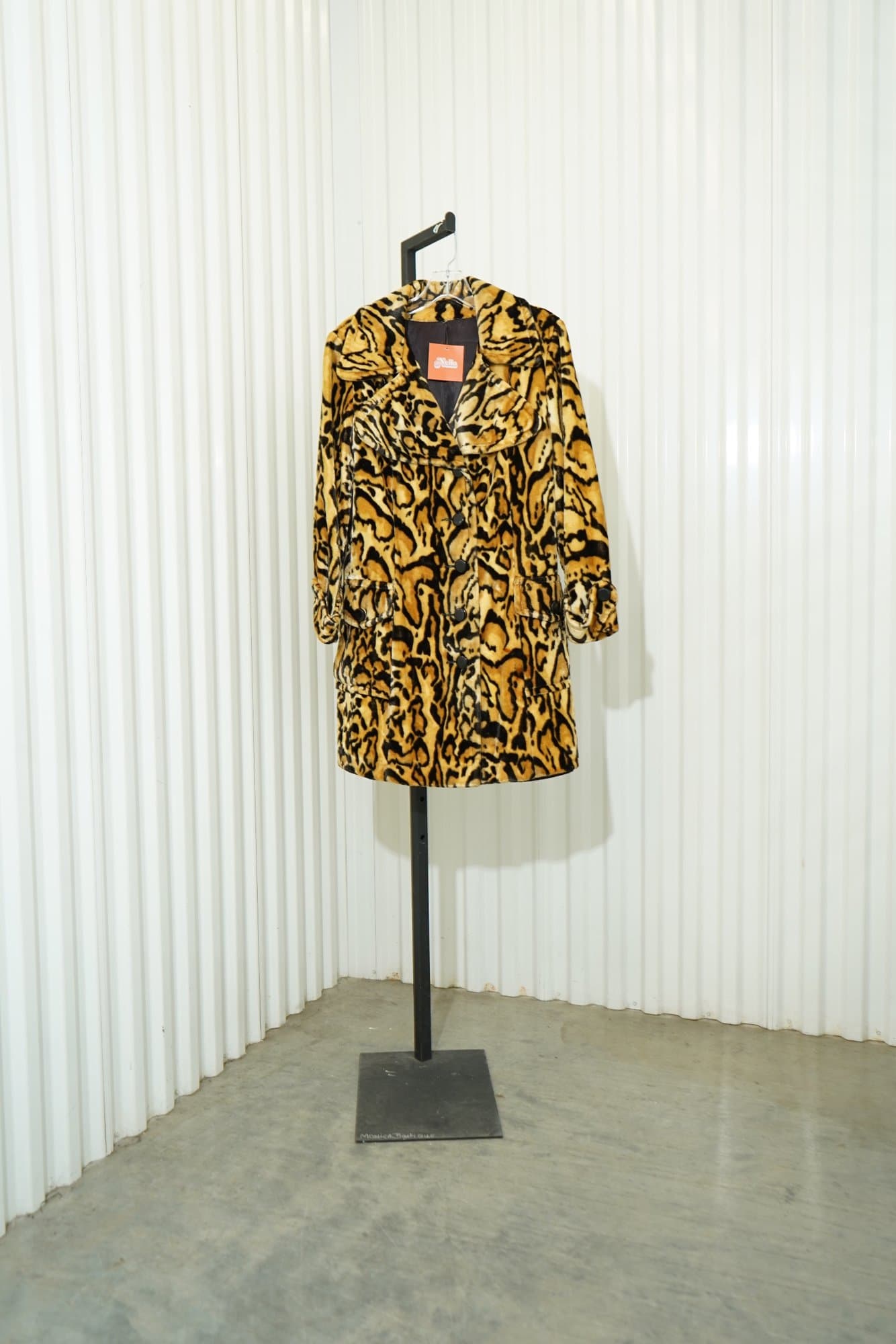 80s Tiger Print Faux Fur Coat