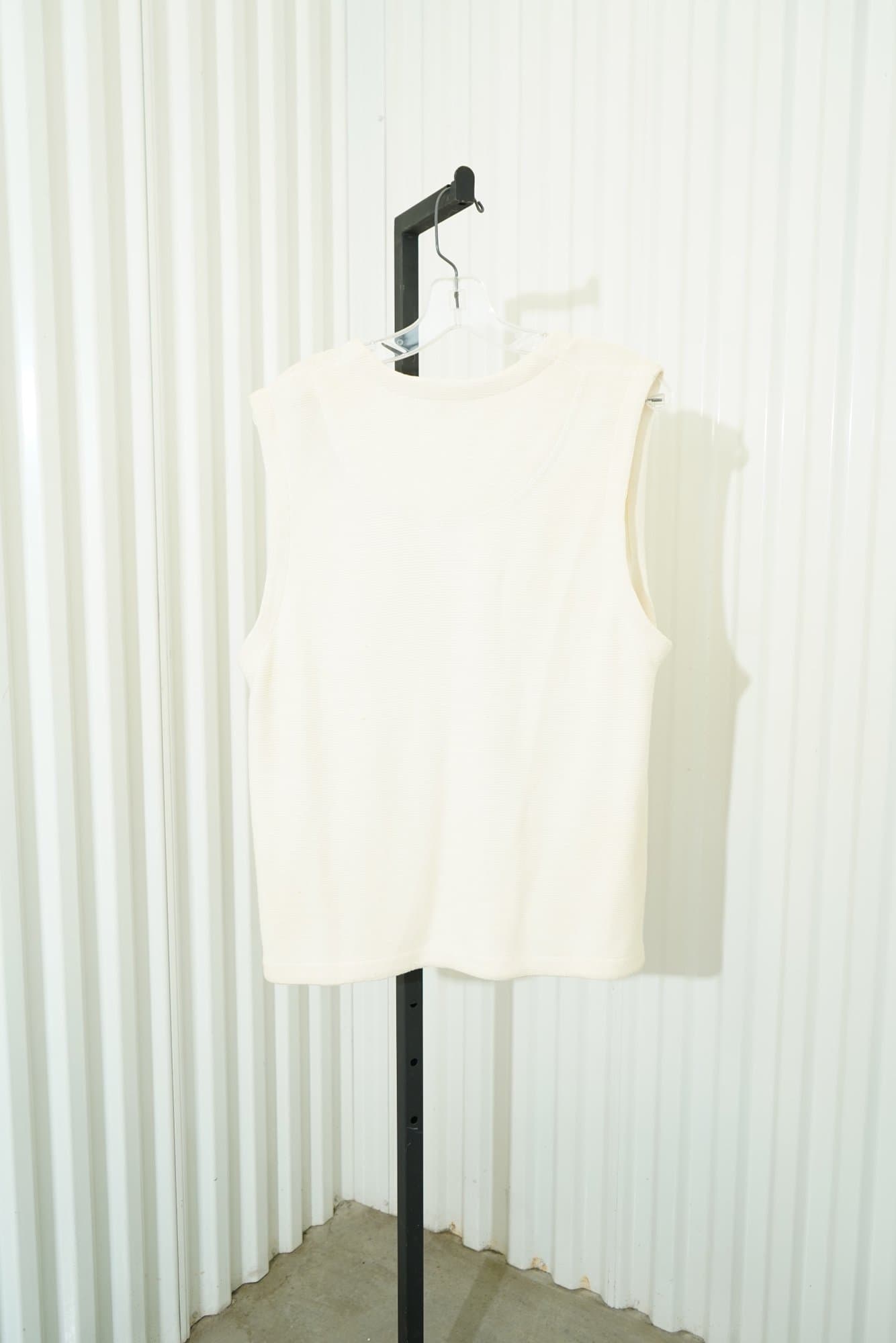 1990s-2000s Elandale Buttermilk 100% Cotton Crochet Cardigan Vest