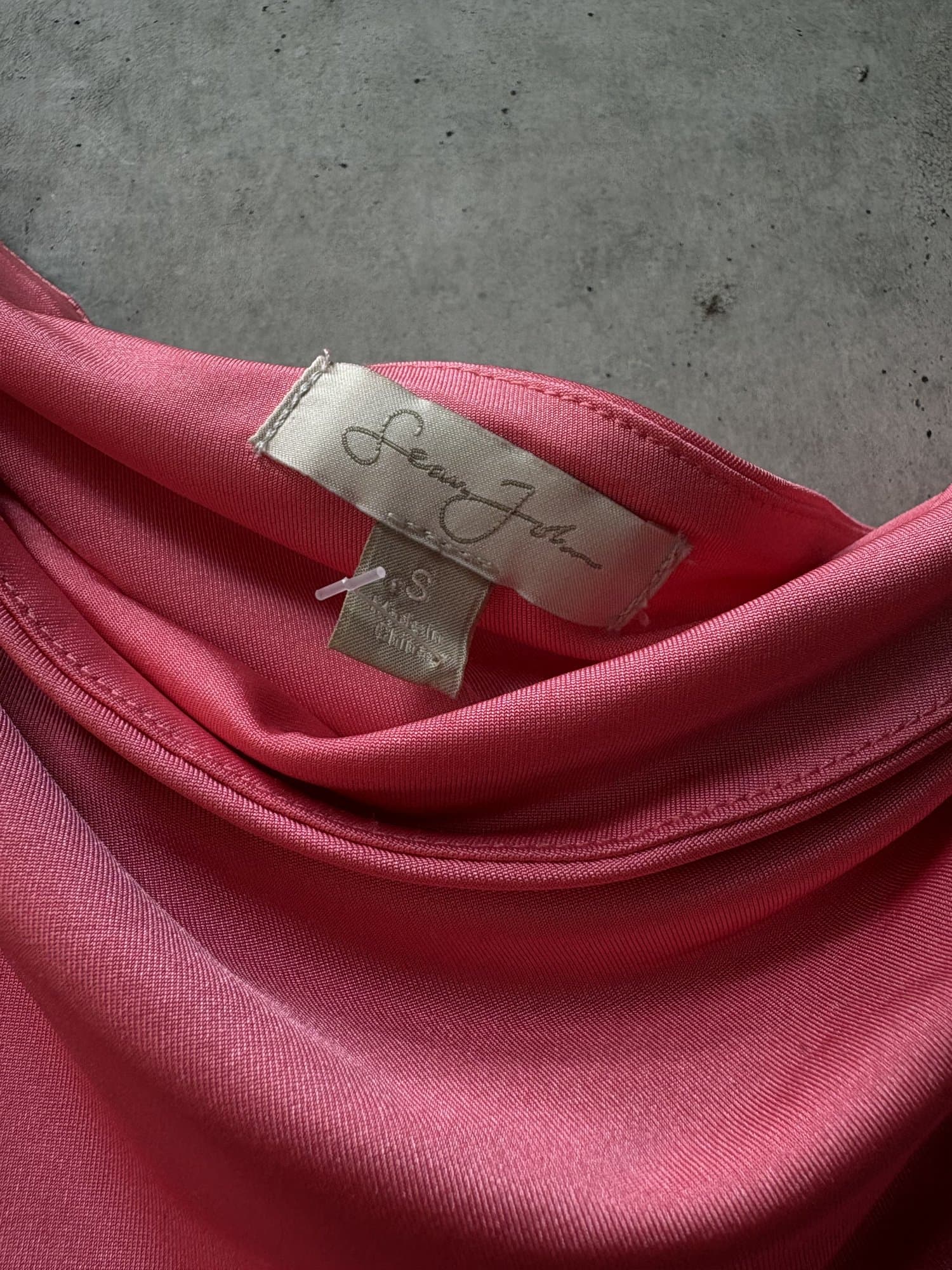 2000s Sean Jean Asymmetric Draped Pink Mini Dress