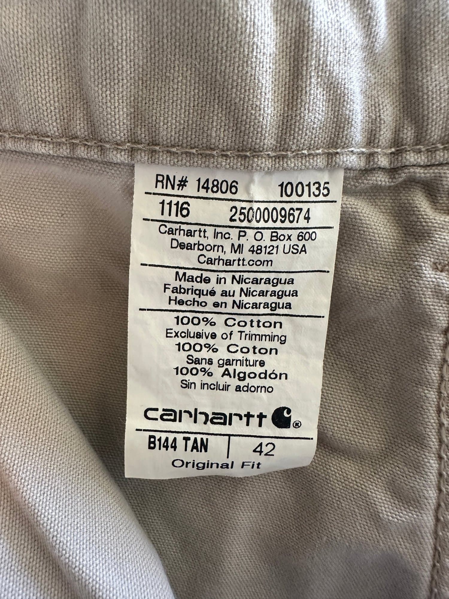 1990s-2000s Carharrt Vintage Khaki Carpenter Shorts