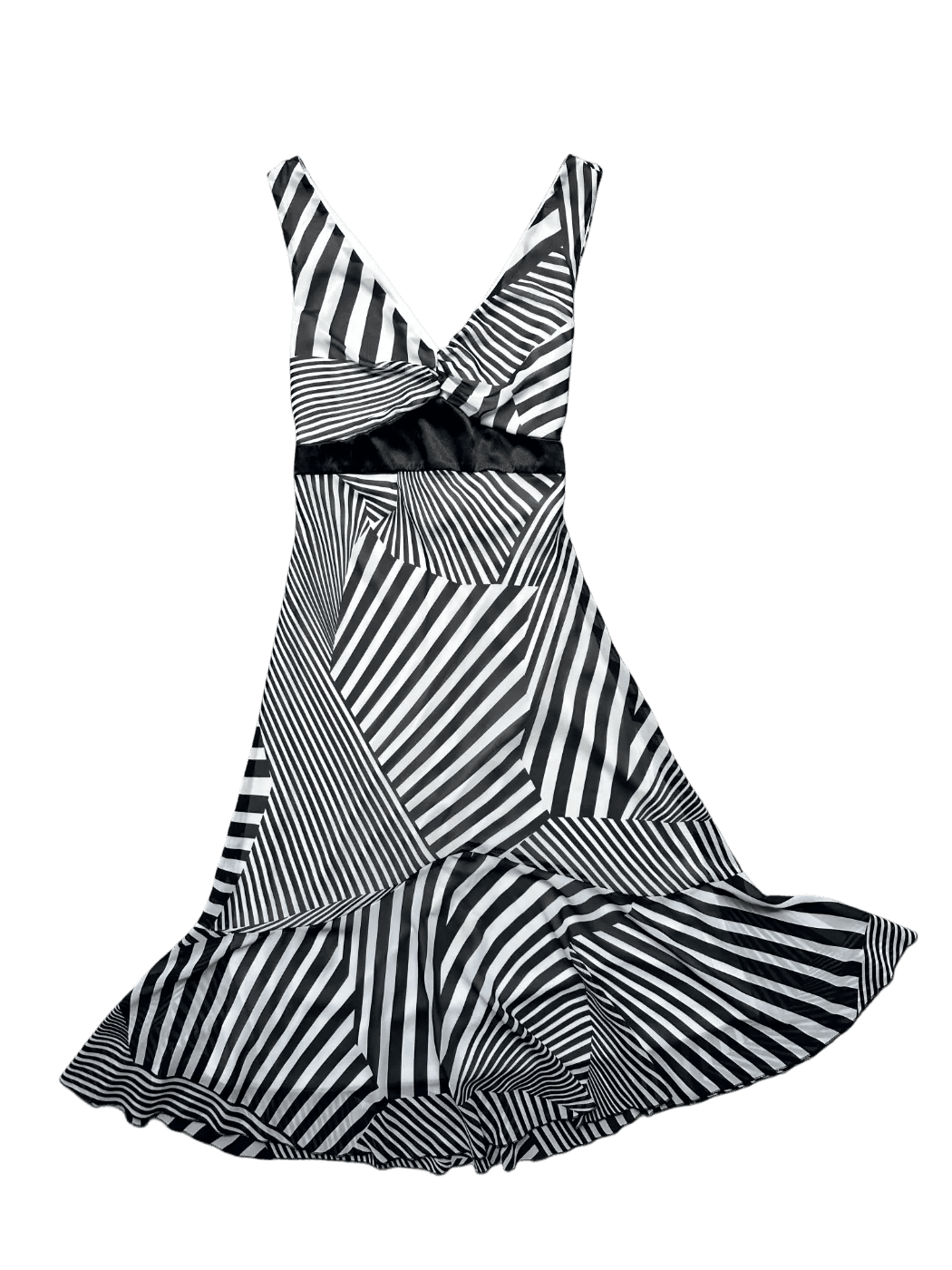 Teeze Me Black & White Striped Dress