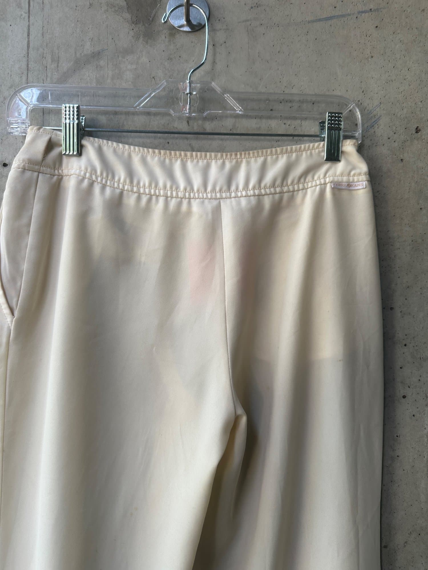 1990s Gianfranco Ferre Jeans Wide Leg Cream Trousers