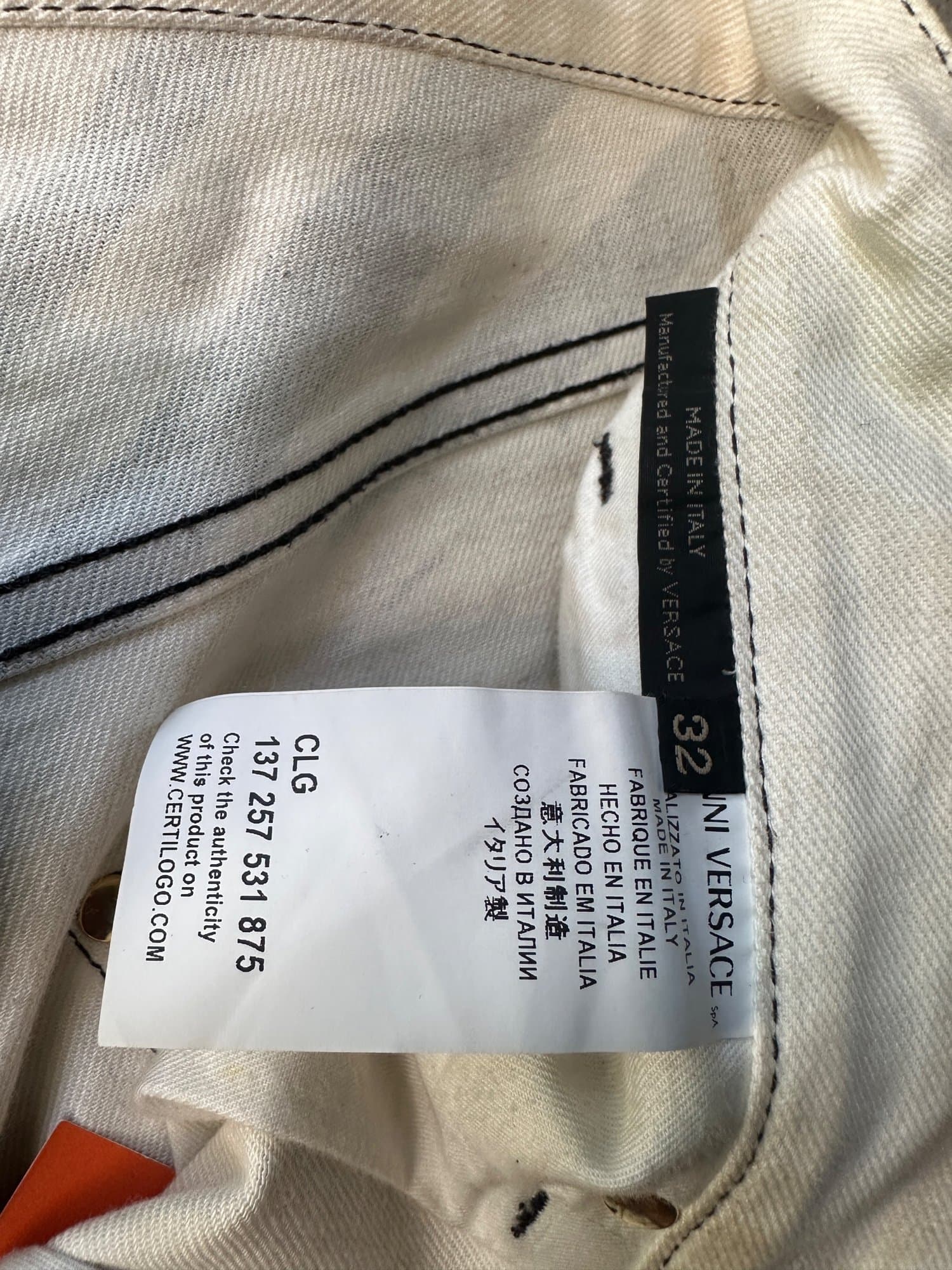 2010s-2020s Striped Versace Pants