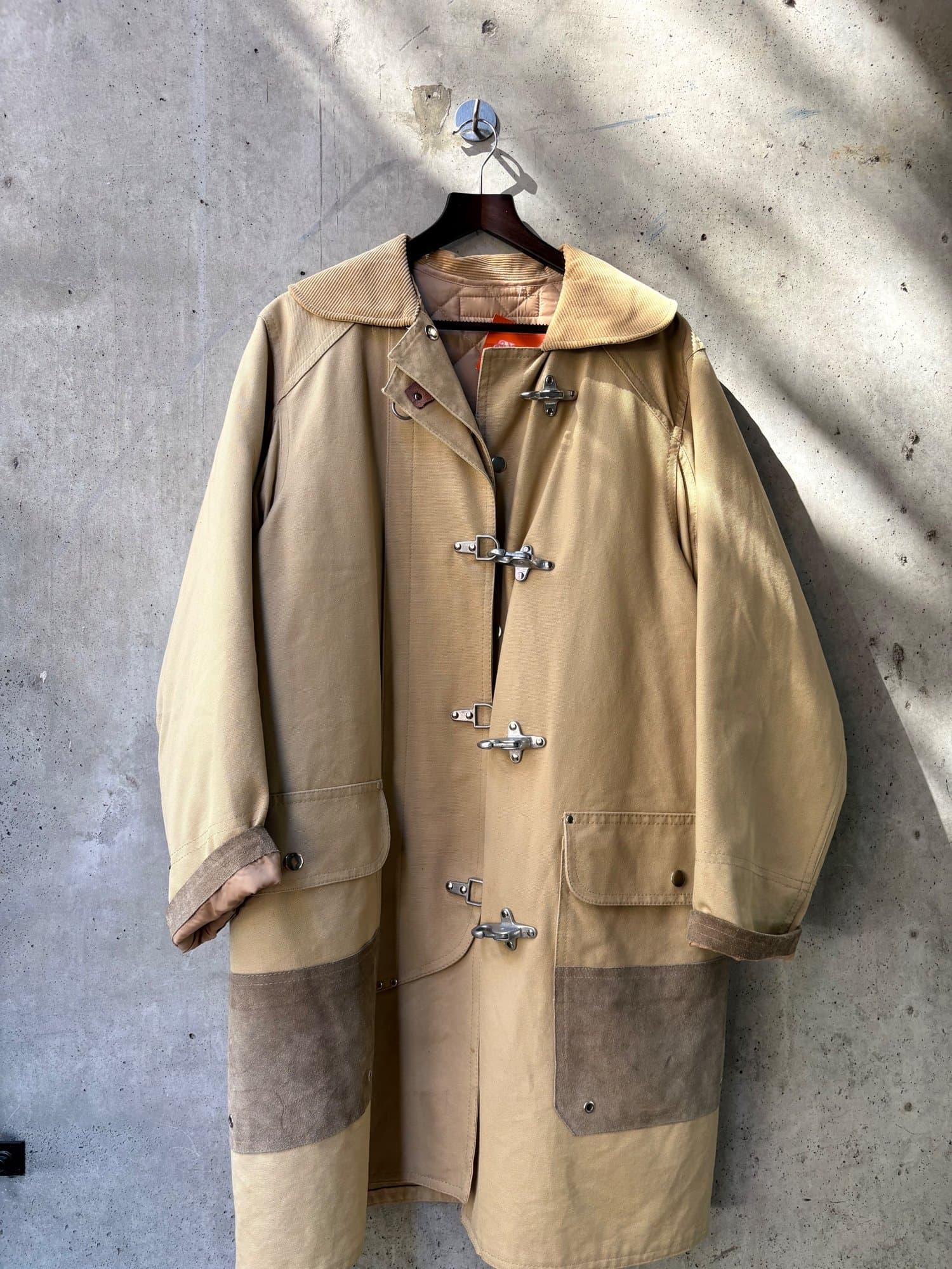 Wales Bonner metal clasp beige trench