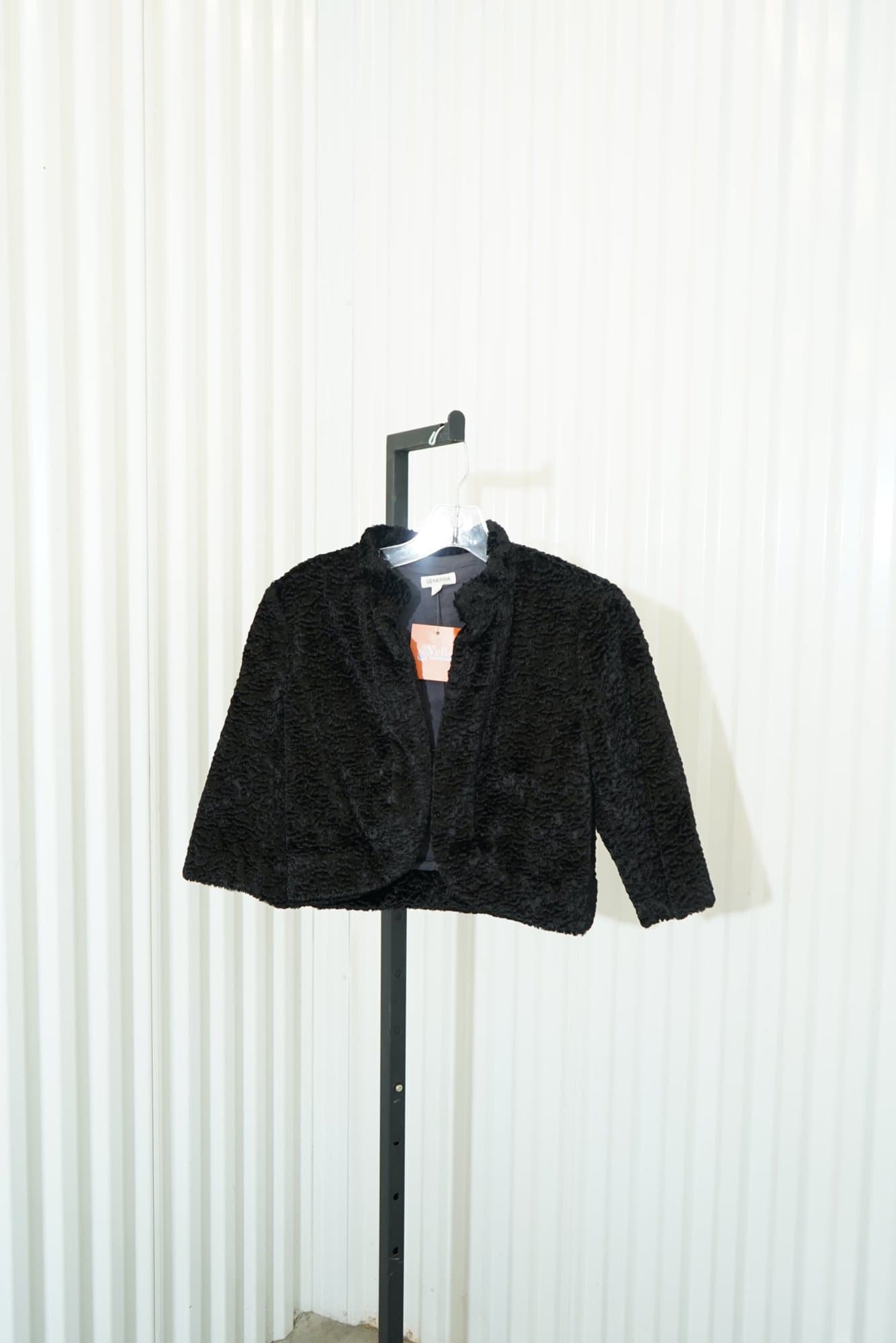 1980s-1990s Generra Vicose  faux fur persian- lamb style cropped jacket