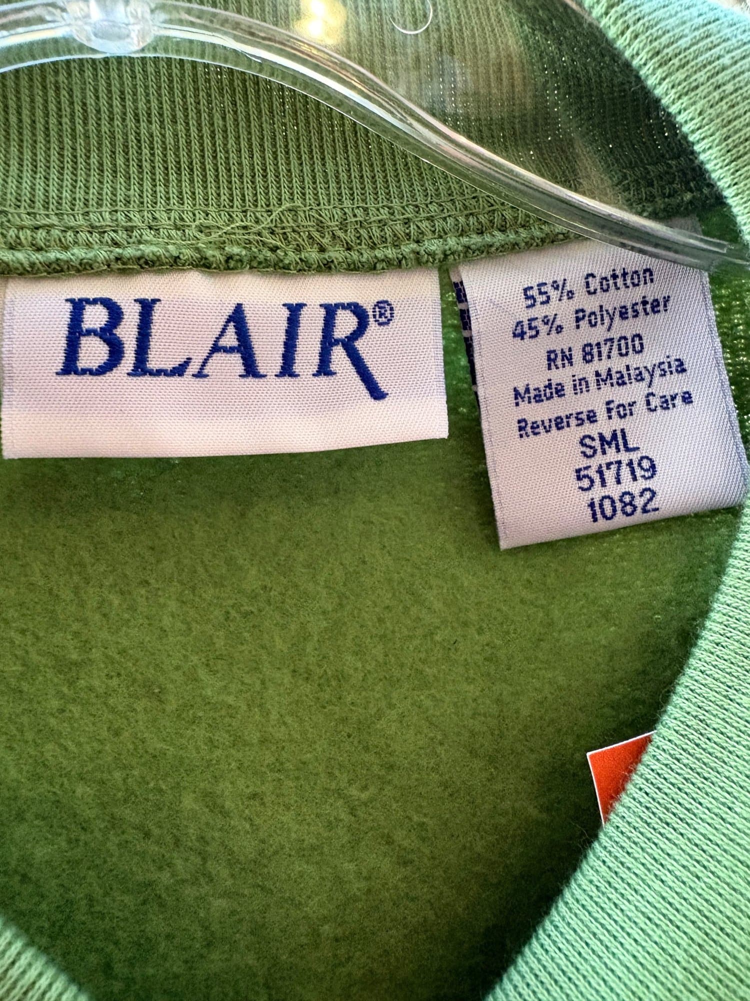 Blair 1980s Green Button up sweater