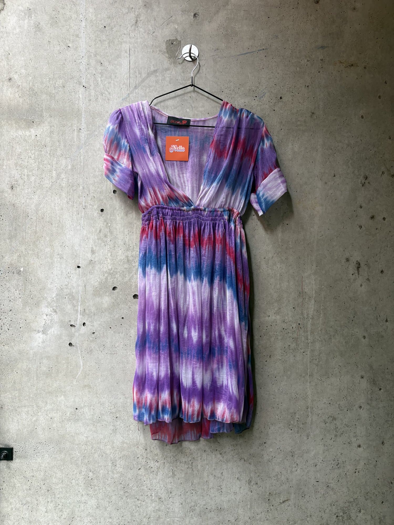 2000s De Rose Tie-Dye Wrap Dress