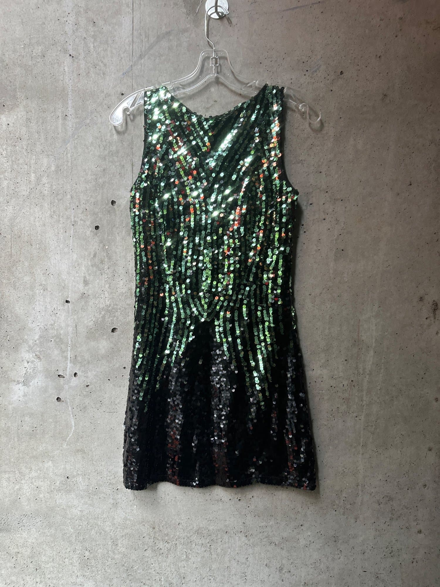 2000s-2010s Eunishop Sequin Sleeveless Mini Dress