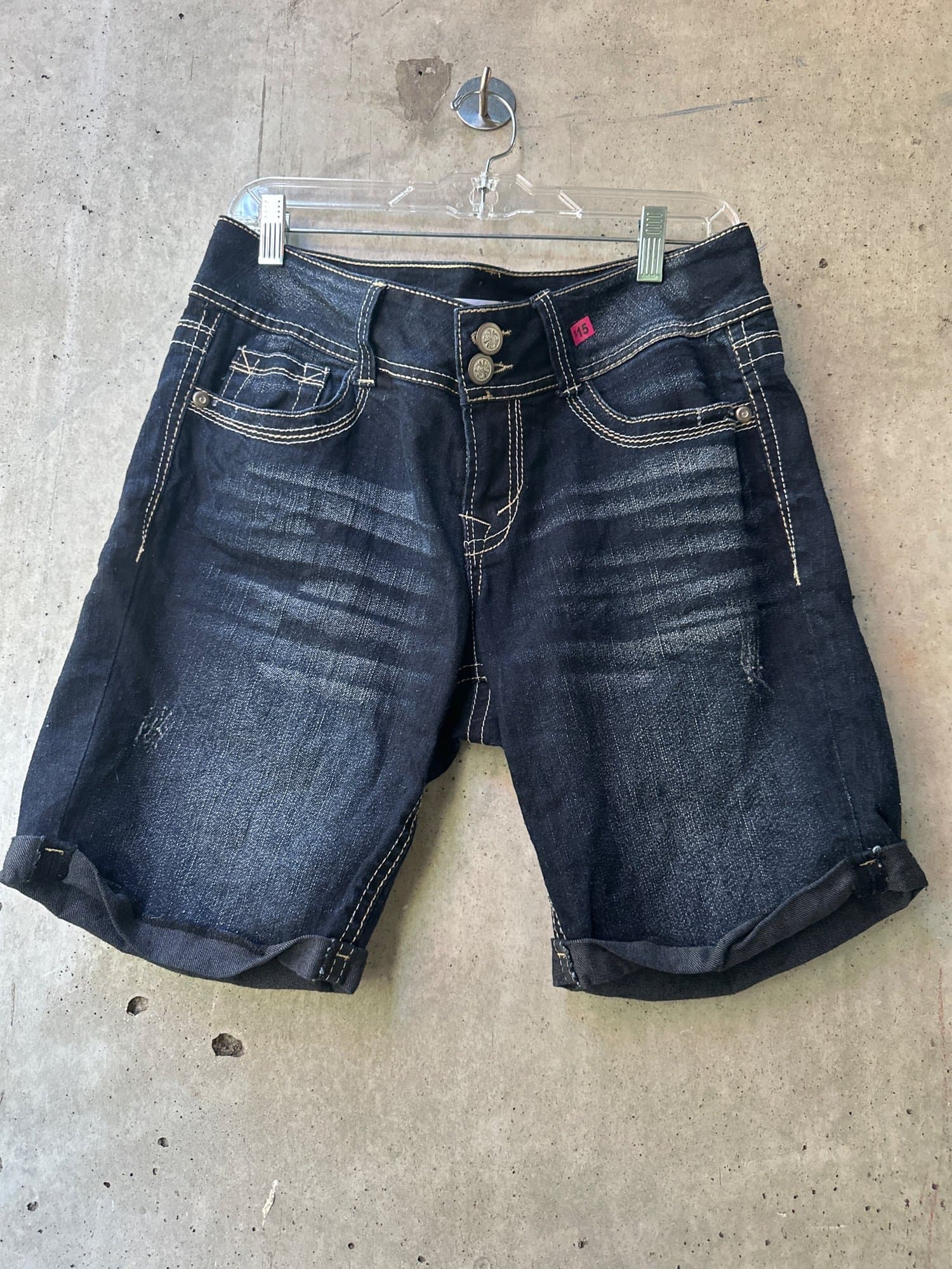 2010s No Boundaries Dark Wash Denim Bermuda Shorts
