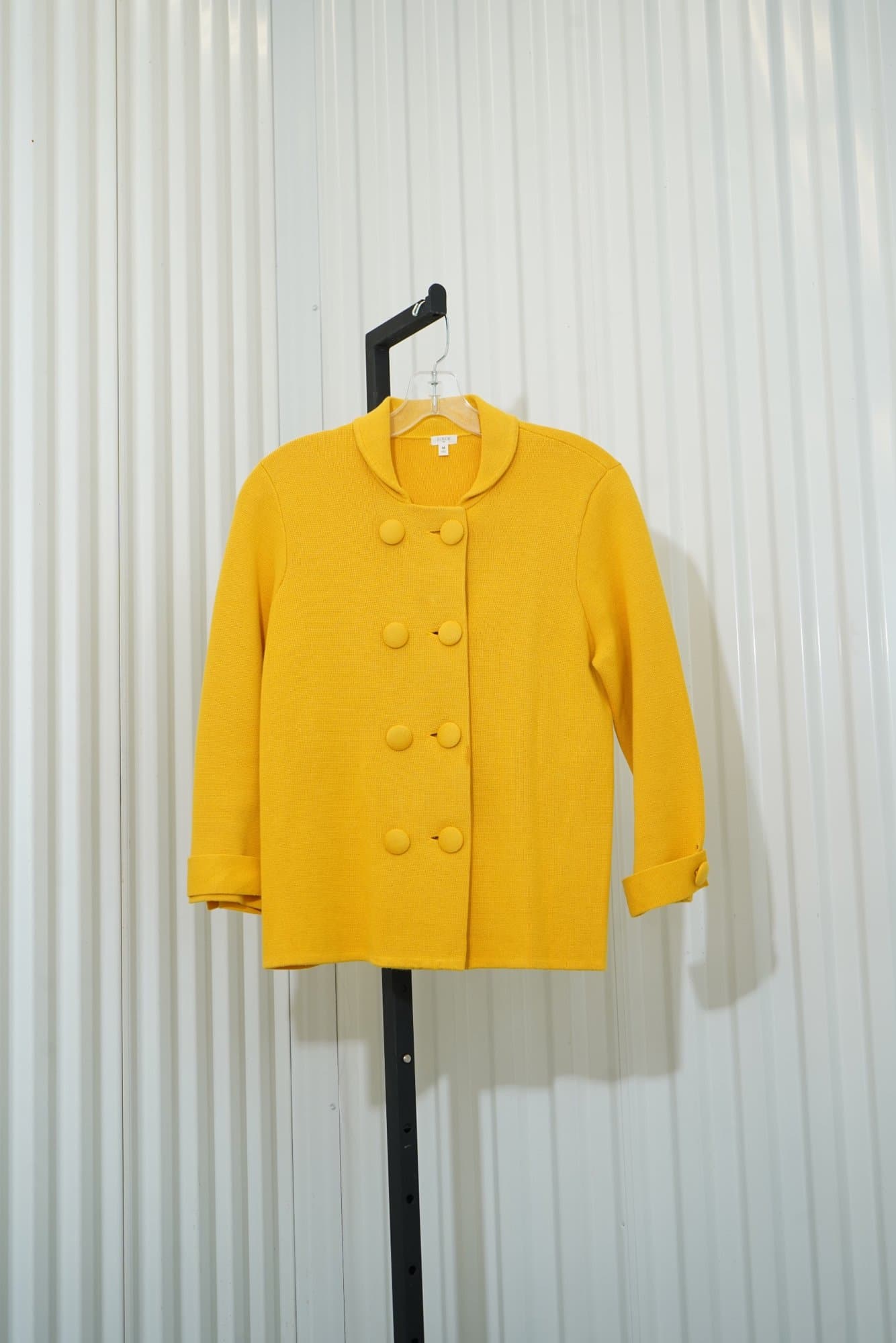 2010s-2020s J. Crew J.Crew yellow cotton double-knit jacket