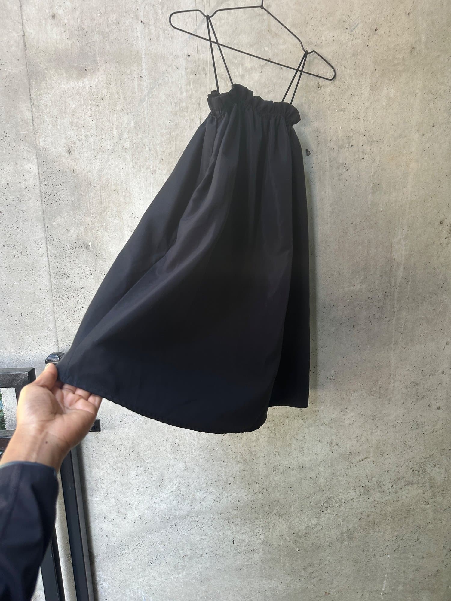2010s-2020s Black Slip Dress