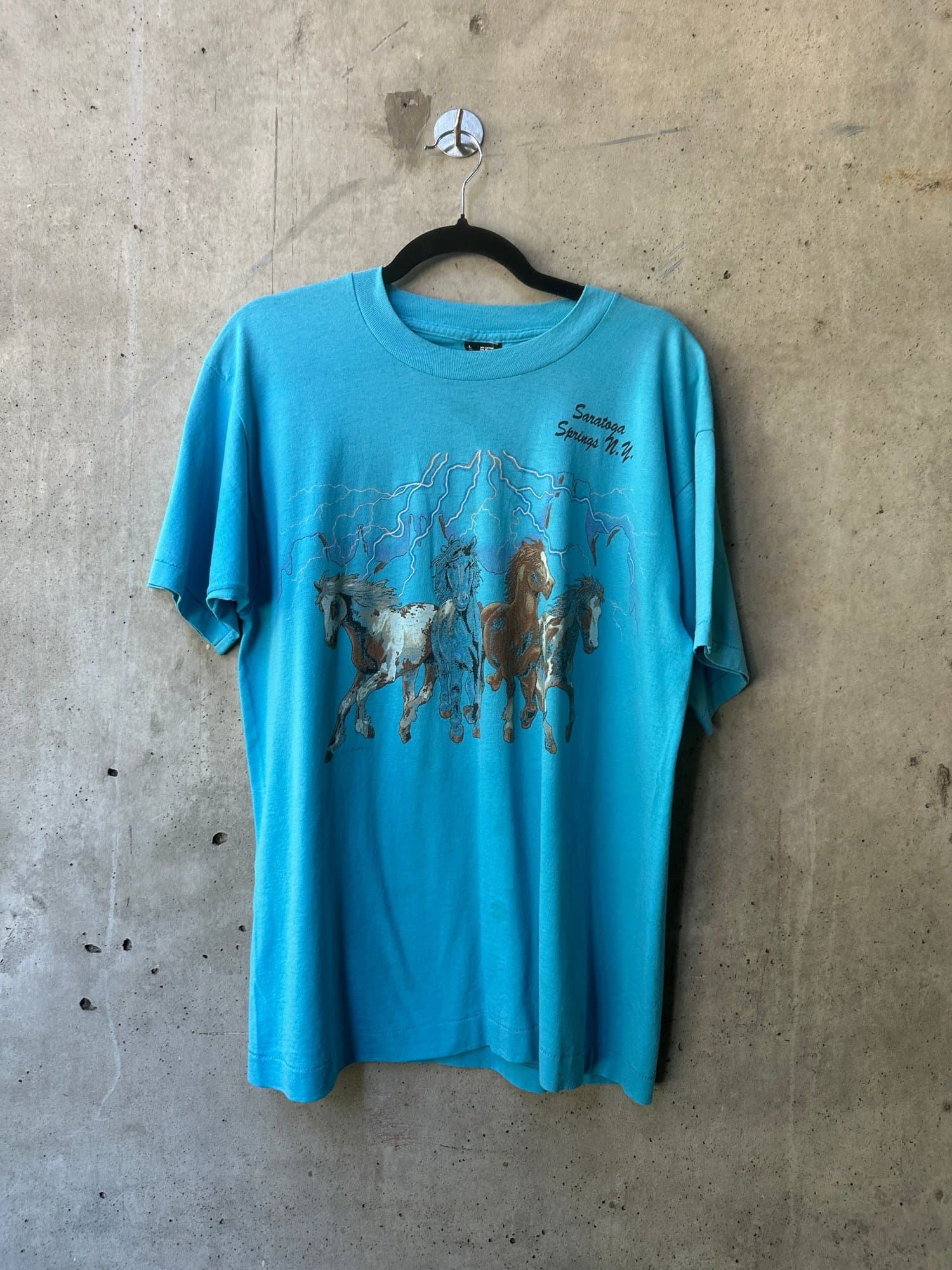 Vintage Turquoise Horse & Lightning T-Shirt