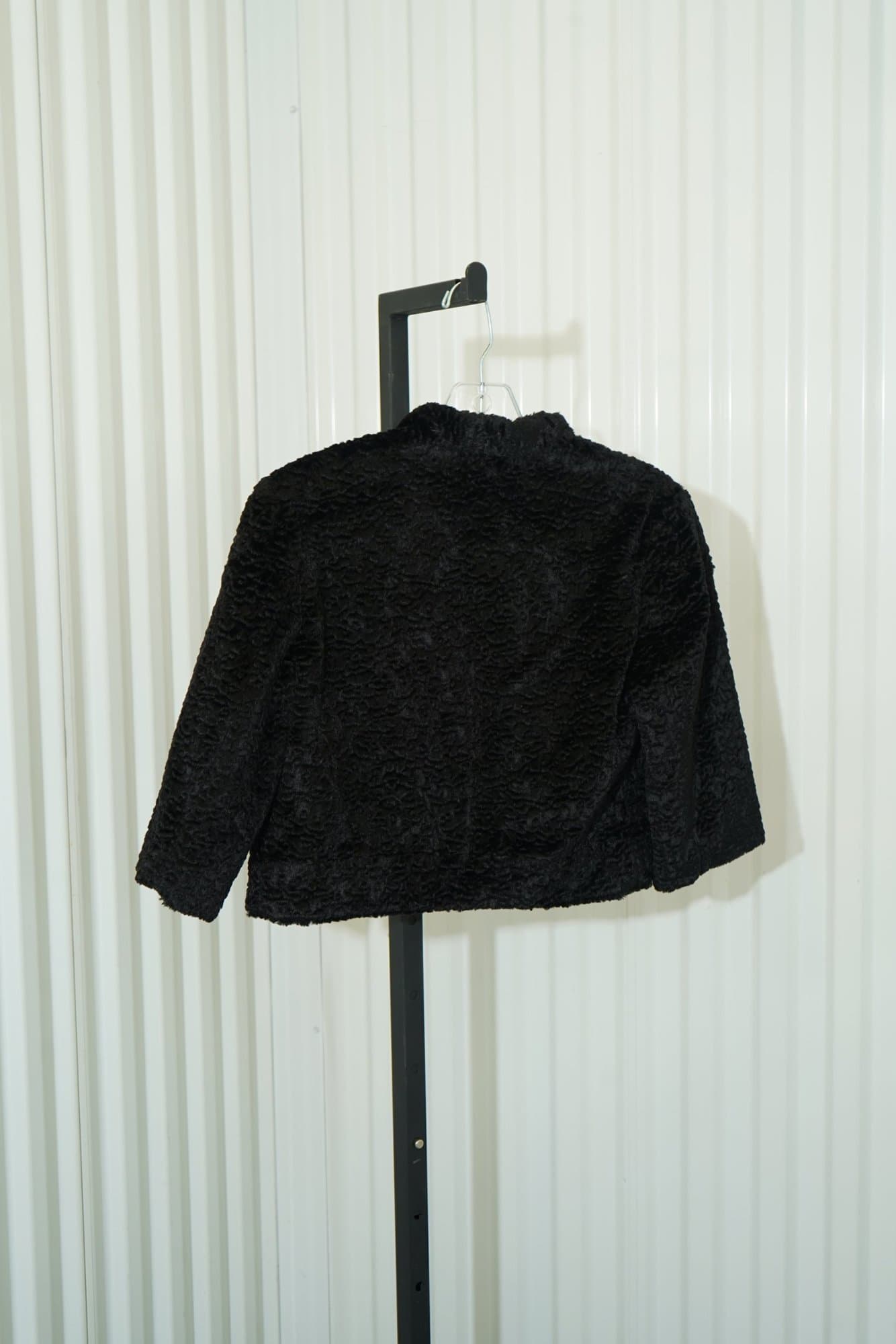 1980s-1990s Generra Vicose  faux fur persian- lamb style cropped jacket