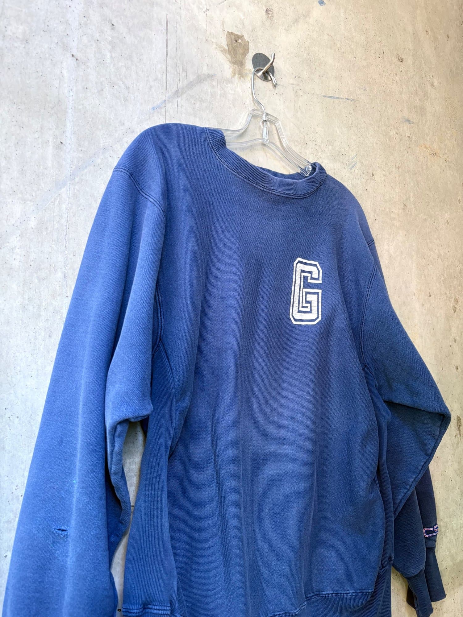 CS Y2K / early 2000s Blue Gordon college pullover