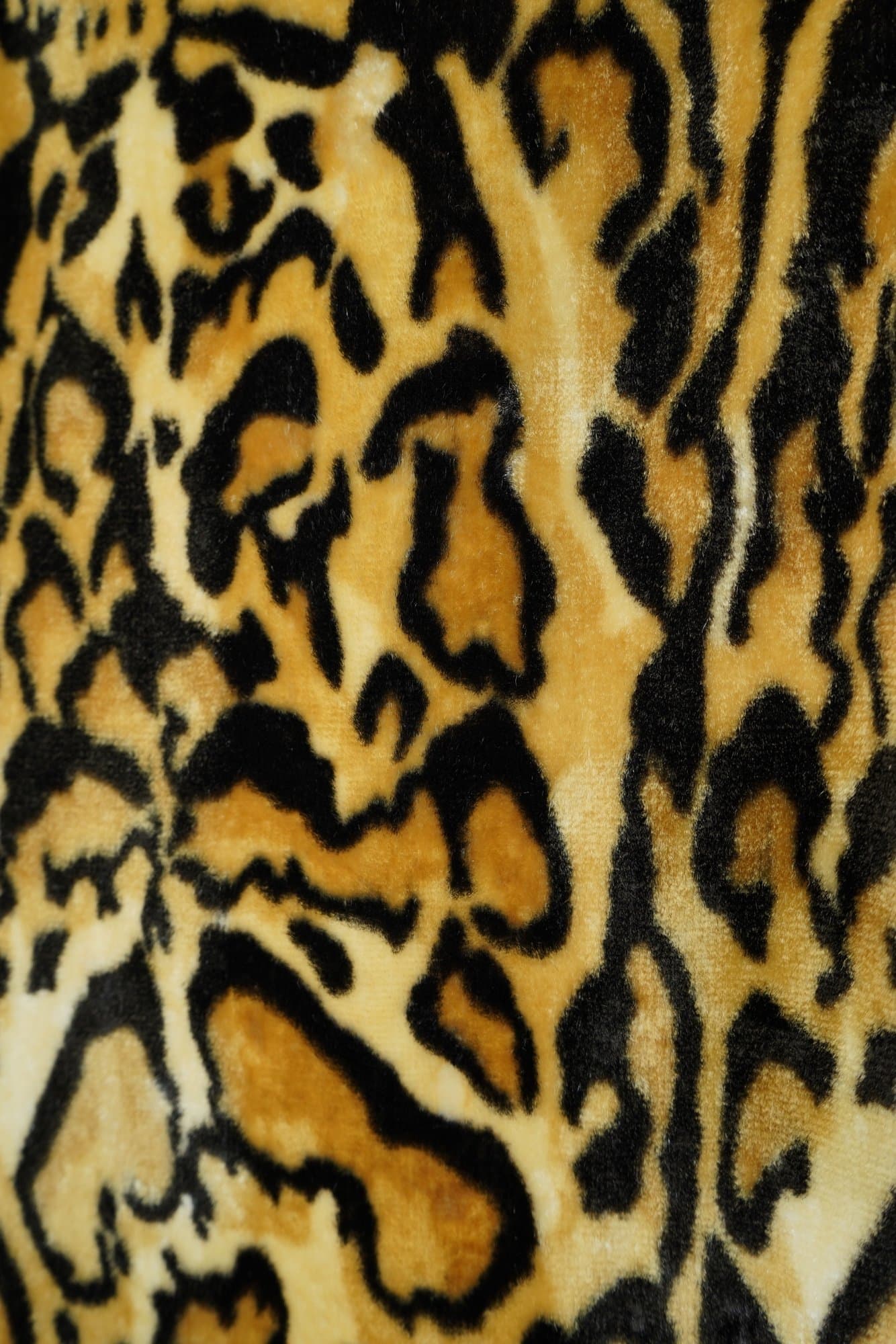 80s Tiger Print Faux Fur Coat