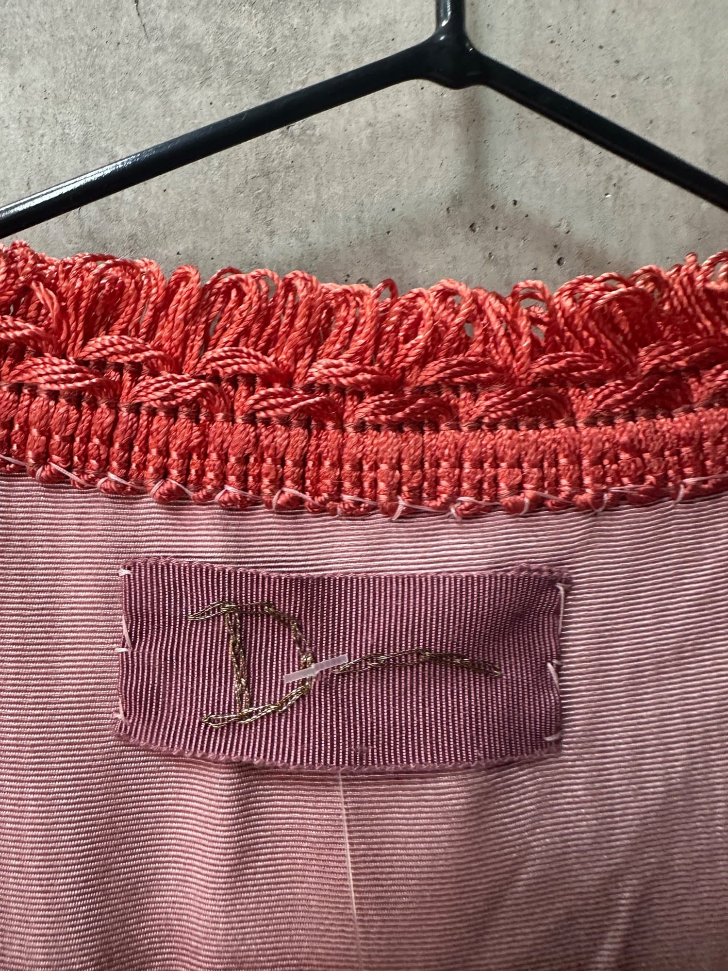 Fringe Trim Jacket with Embroidered Label