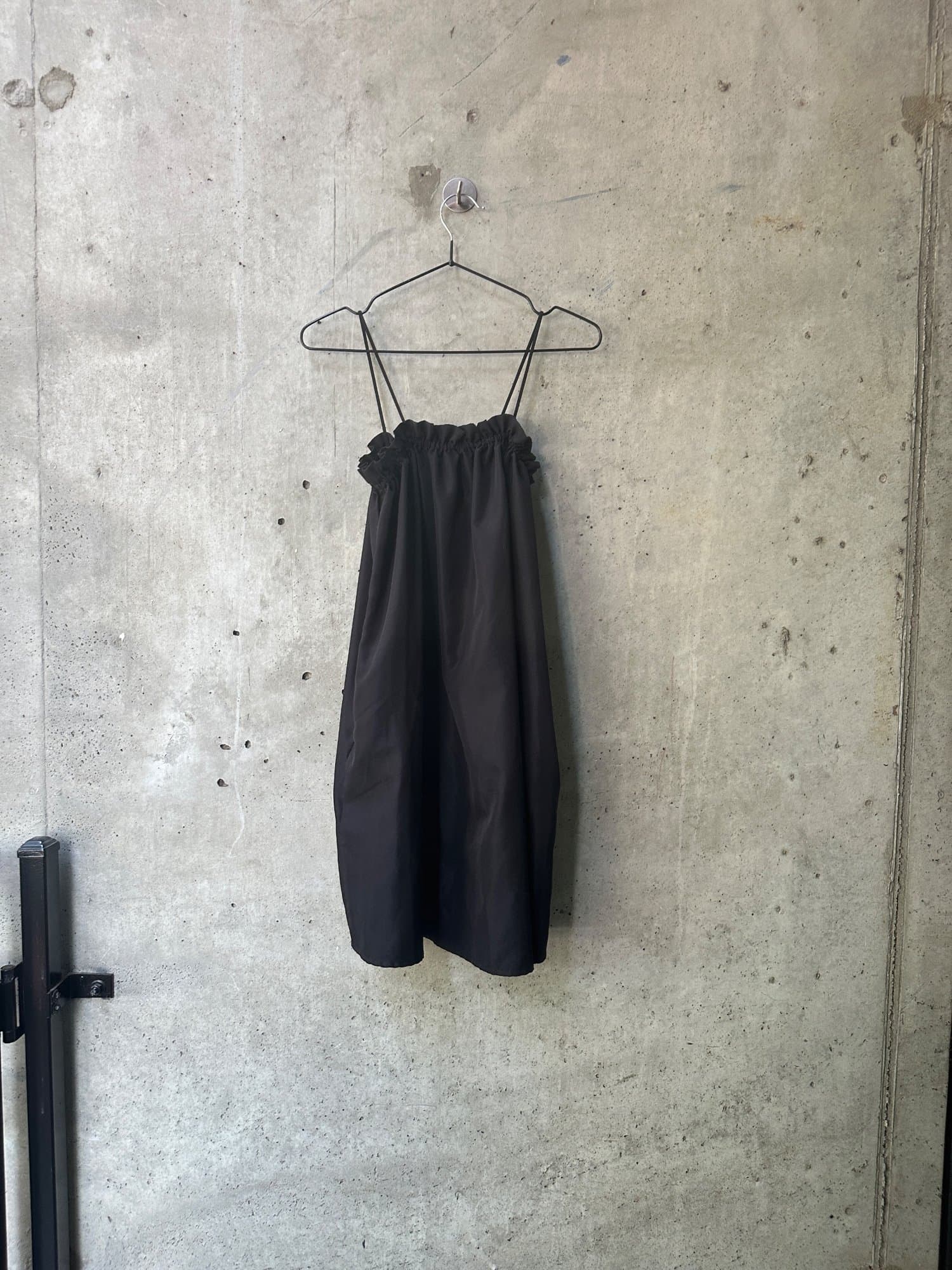 2010s-2020s Black Slip Dress