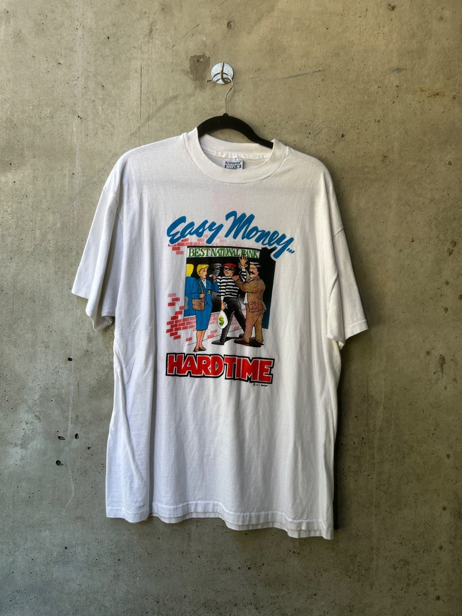 1990s Easy Money Hard Time Graphic T-Shirt