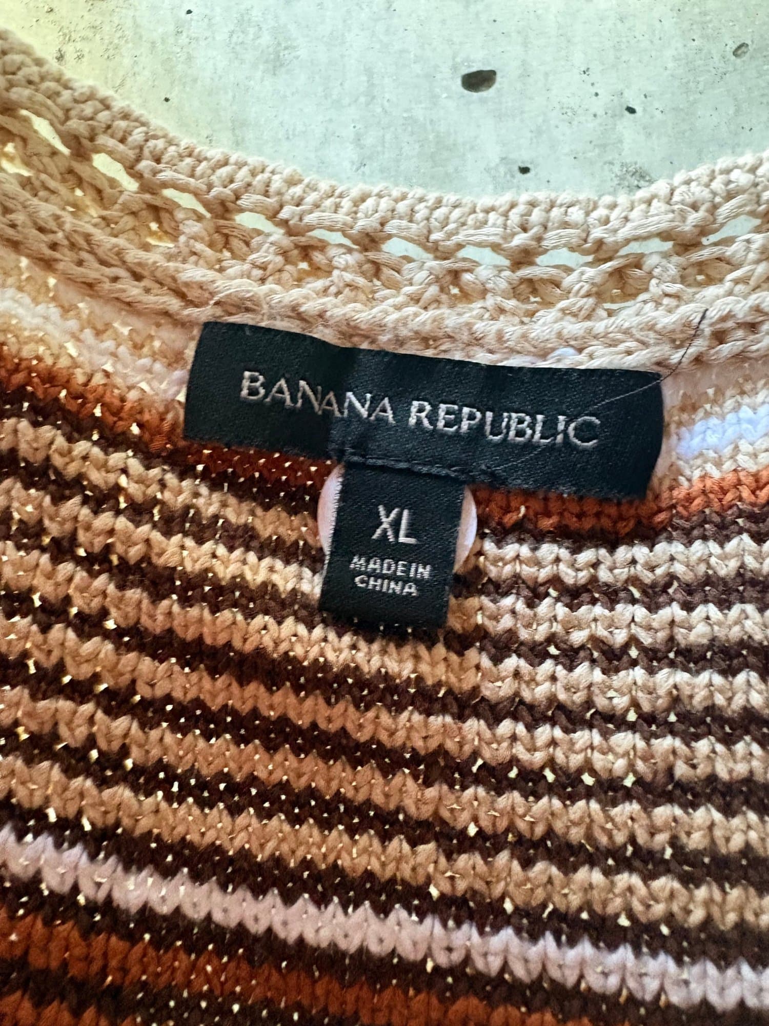 1970s-1980s BANANA REPUBLIC Knit Plaid Tank Top