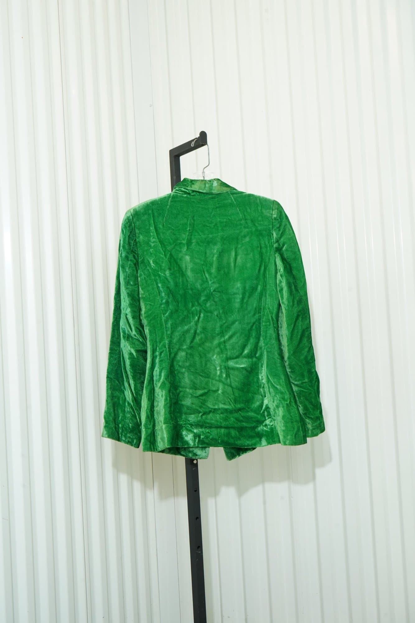 1970s The Difference Green Crushed Velvet Blazer