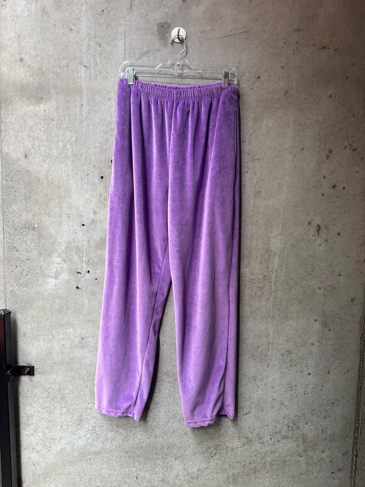 2000s Roaman's Purple Velour Sweatpants